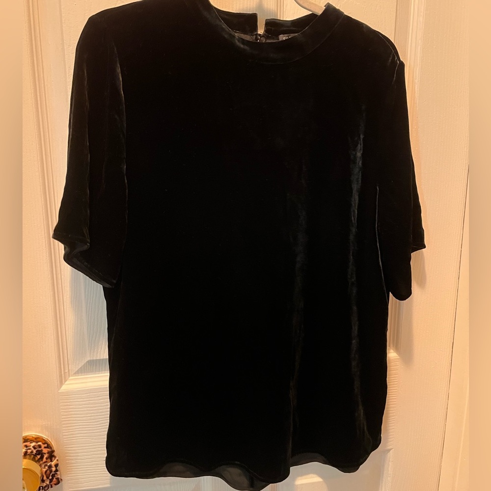 Black Velvet Blouse. Size M